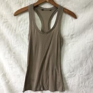 Brown Racer Back Tank Top